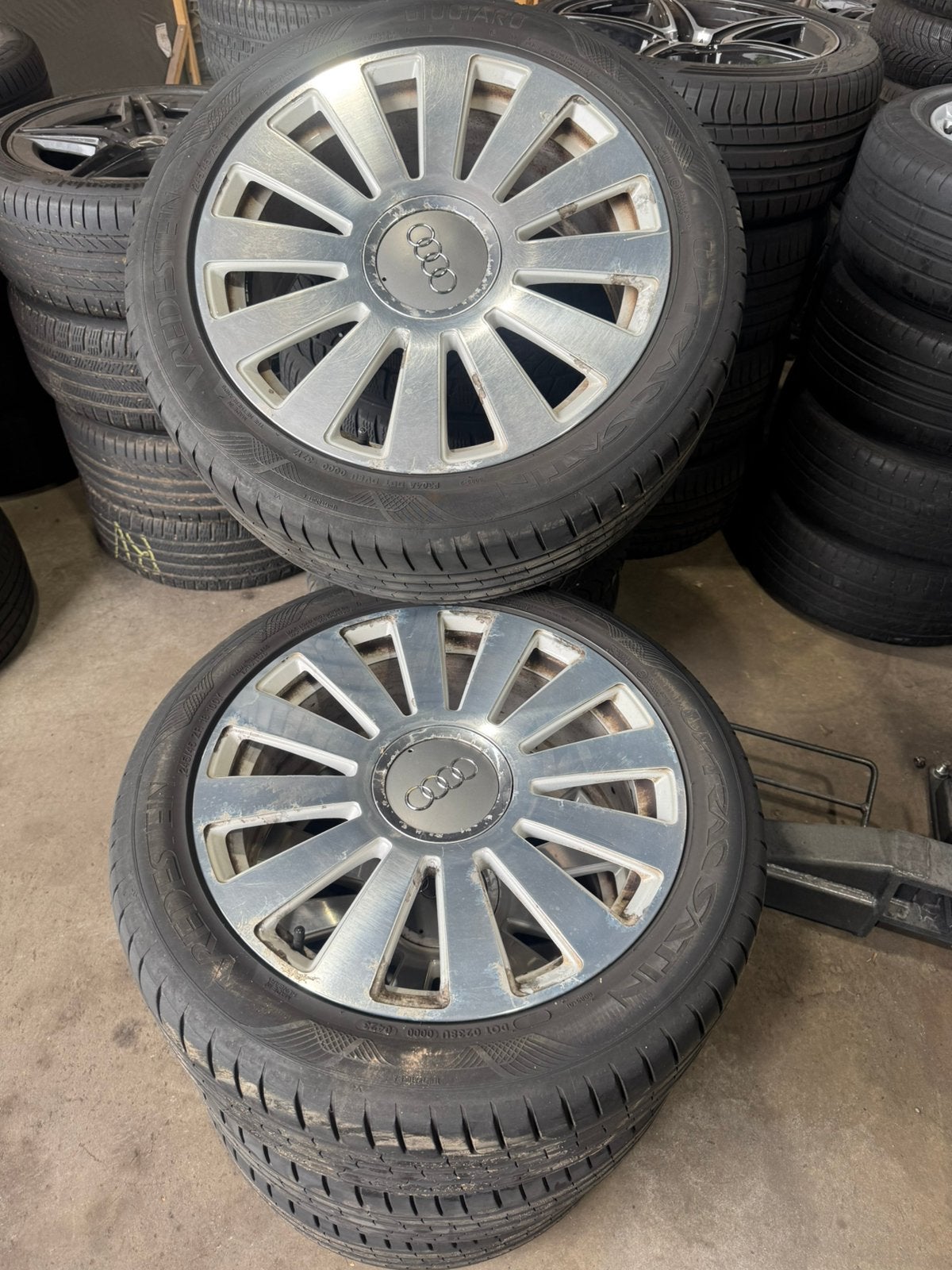 18” Originele Audi A8 4e A6 C5 Velgen Zomerbanden 245/45/18, 18 inch, 245 mm, Banden en Velgen, Nieuw
