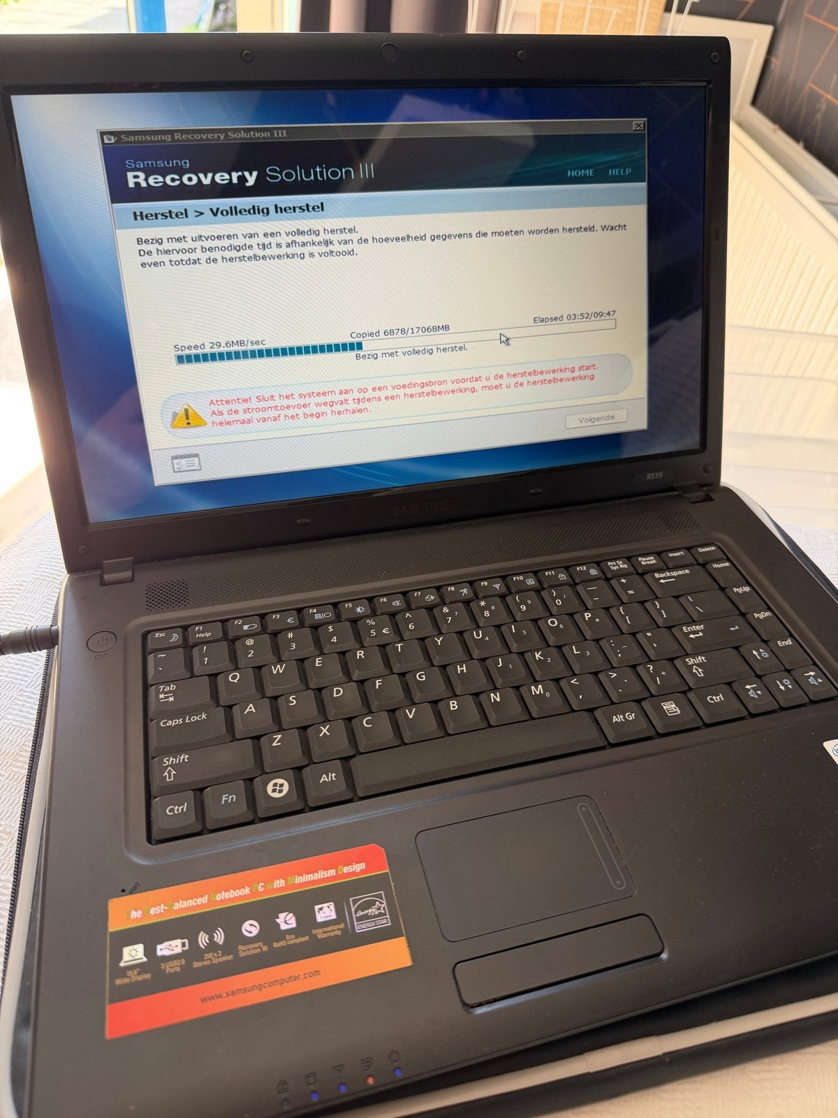 Samsung NP R519 Laptop - Goed voor basisgebruik, Computers en Software, Windows Laptops, Gebruikt, HDD, Minder dan 4 GB, Minder dan 2 Ghz