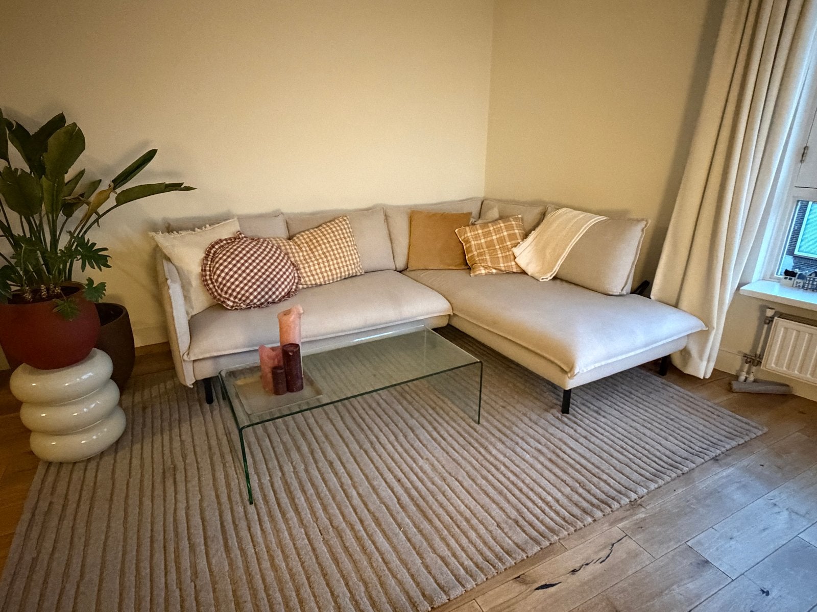 Hoekbank Karwei - 1,5 jaar oud - Gratis afhalen, Huis en Inrichting, Ophalen, Gebruikt, Hoekbank, Vierpersoons of meer