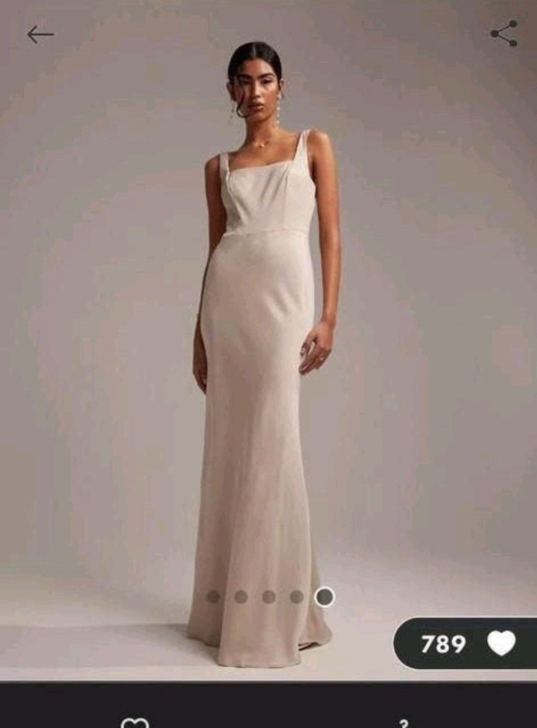 Asos lange satijnen jurk maat S 36 crème / lichtbeige Nieuw, Kleding | Dames, Gelegenheidskleding, Galajurk, Verzenden, Nieuw