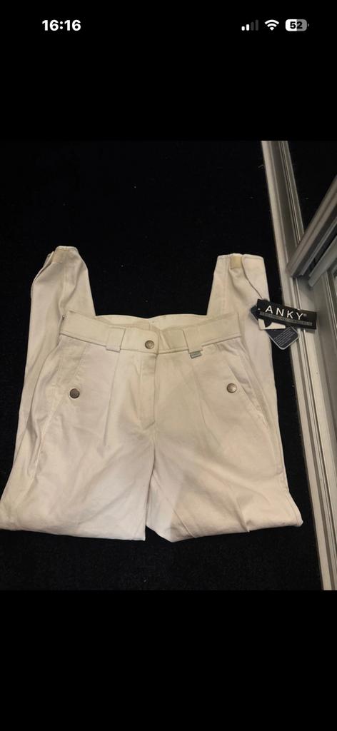 Anky witte wedstrijd/rijbroek, Dieren en Toebehoren, Paardrijkleding, Ophalen of Verzenden, Zo goed als nieuw, Dressuur, Onderkleding