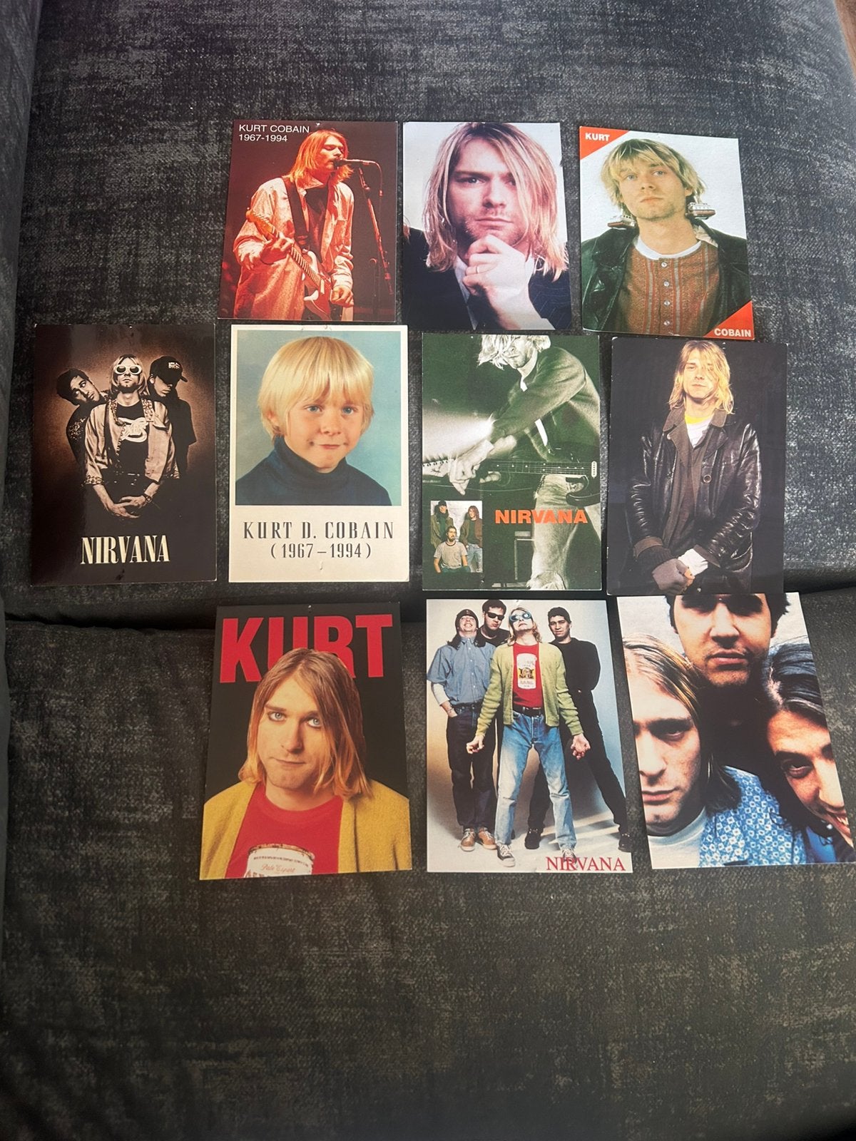 NIRVANA KURT COBAIN 10 kaarten, Verzamelen, Ophalen of Verzenden, Muziek