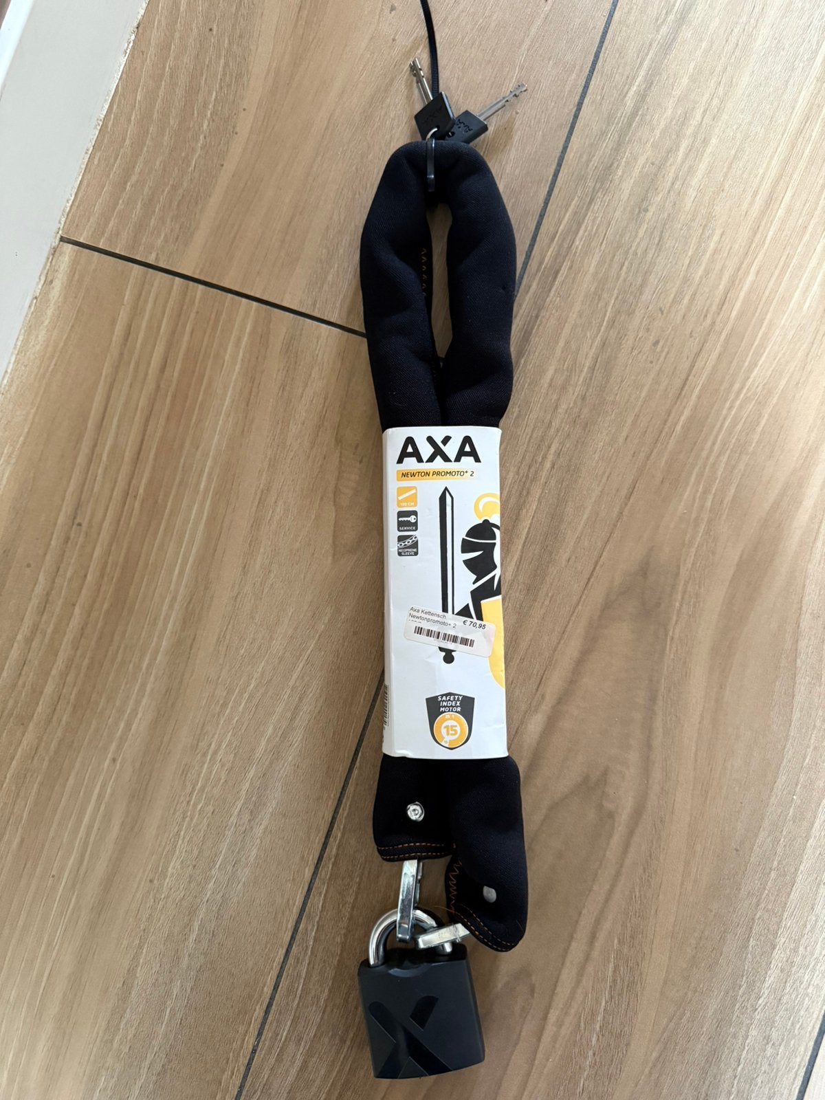 Zwaar kettingslot nieuw!, Motoren, Ophalen, Zo goed als nieuw