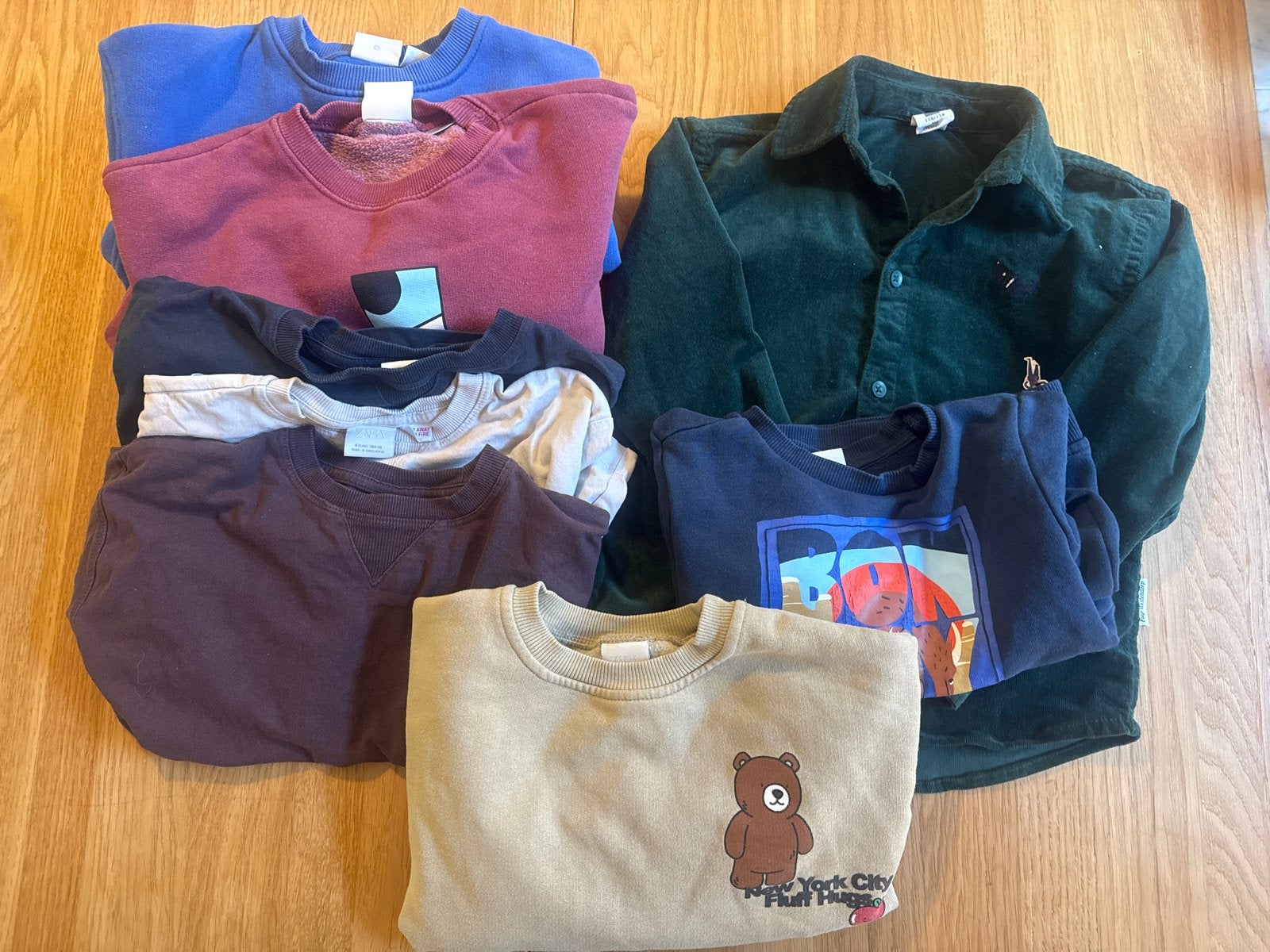 Jongens kledingpakket: truien, shirts,en overhemd, Ophalen of Verzenden, Gebruikt, Jongen