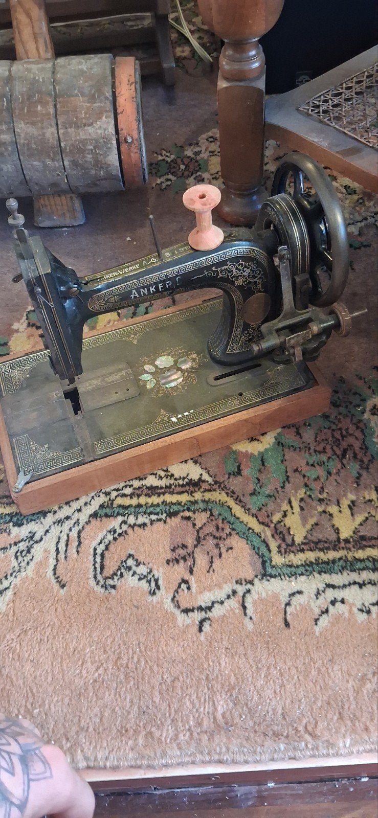 Oude naaimachines, Ophalen