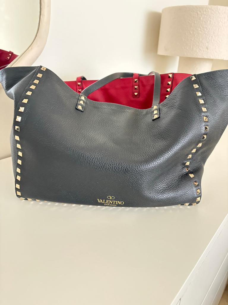 Shopper Valentino Garavani Rockstud, Ophalen, Zo goed als nieuw, Zwart, Shopper