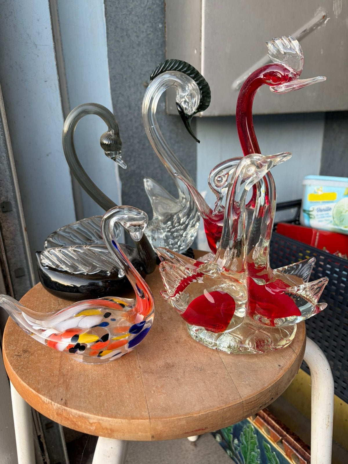 5 murano eenden perfecte staat, Ophalen