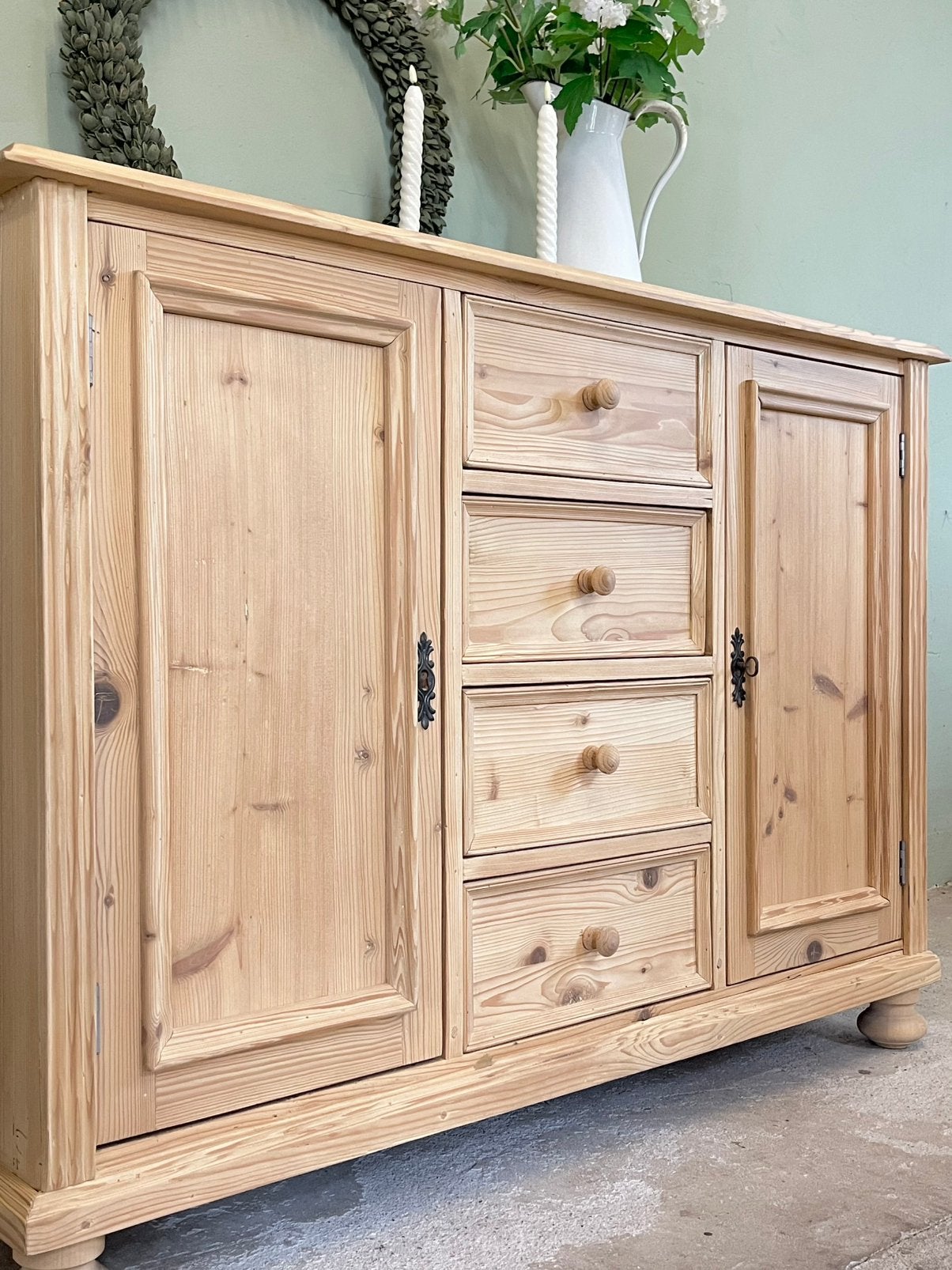 Grenen dressoir, ladekast, brocante kast, commode, sober, Ophalen