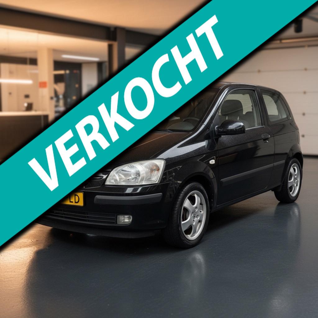 Hyundai Getz 1.3i GLS Motion-airco-elek ramen-1 jaar apk, Voorwielaandrijving, Elektrische ramen, 4 cilinders, Zwart