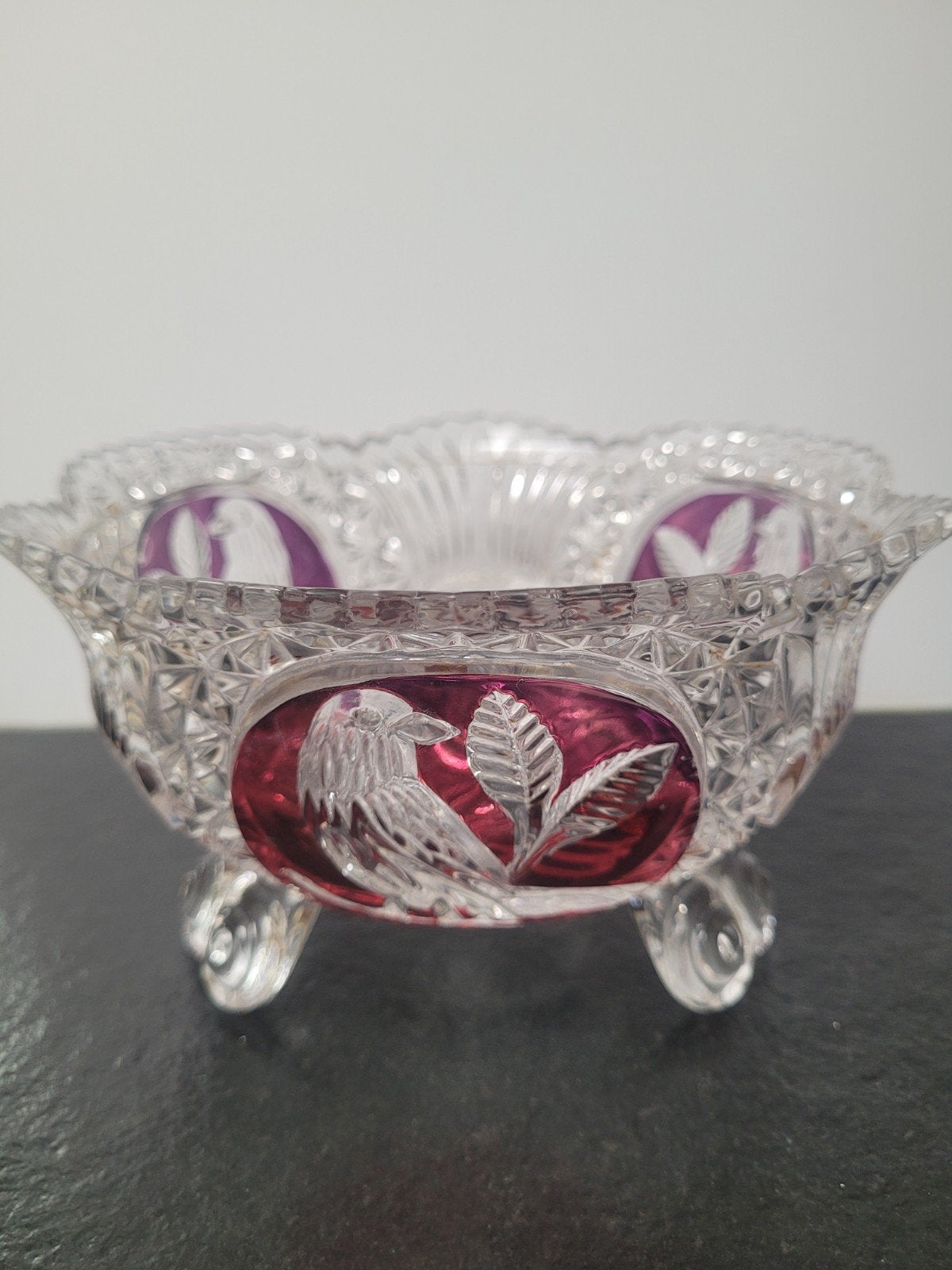 Hofbauer Byrdes Kristallen Schaal met Vogels - 19x10 cm, Antiek en Kunst, Ophalen
