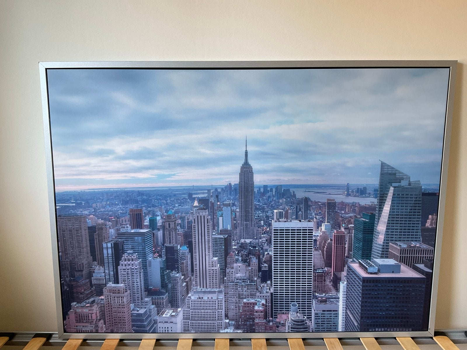 Grote New York Skyline Canvas Print - Empire State Building, Ophalen, 100 tot 125 cm, 75 cm of meer, Print