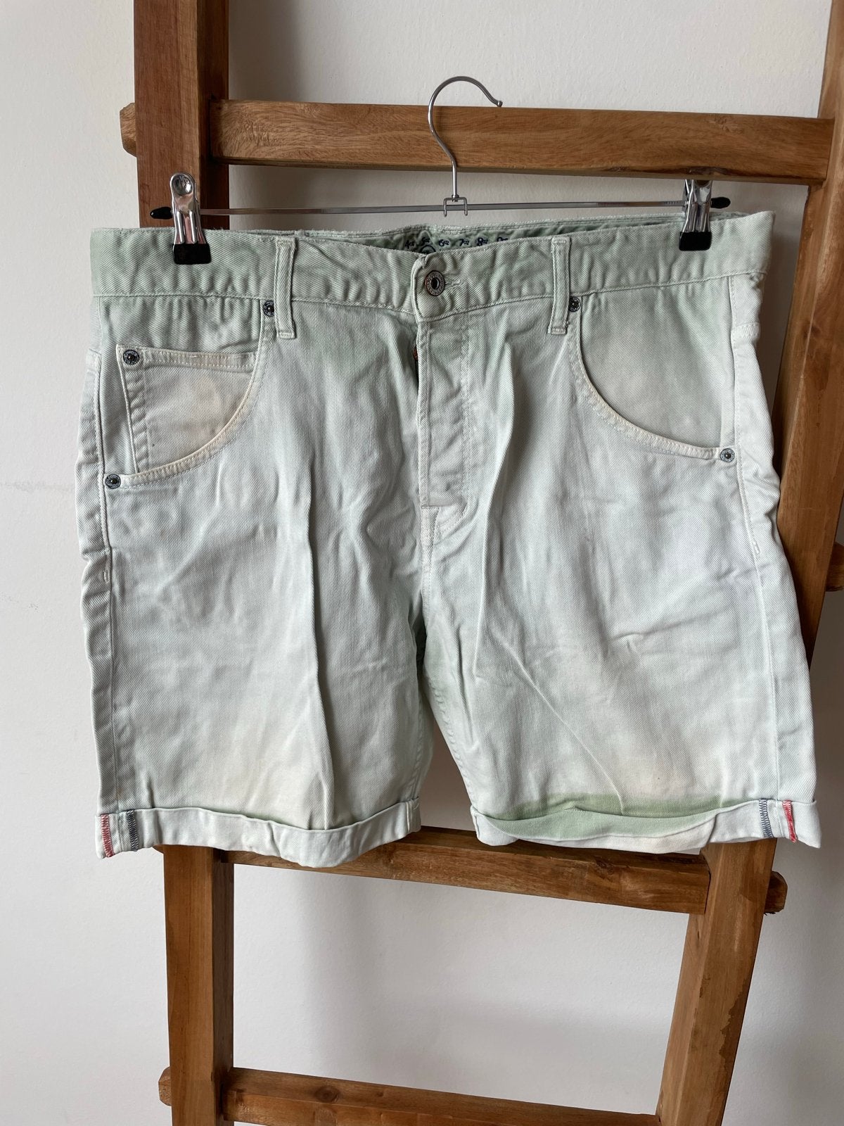 Gsus Industries Jeans Short - Lichtgroen, Kleding | Heren, Ophalen, Gedragen, Overige kleuren, W36 - W38 (confectie 52/54)