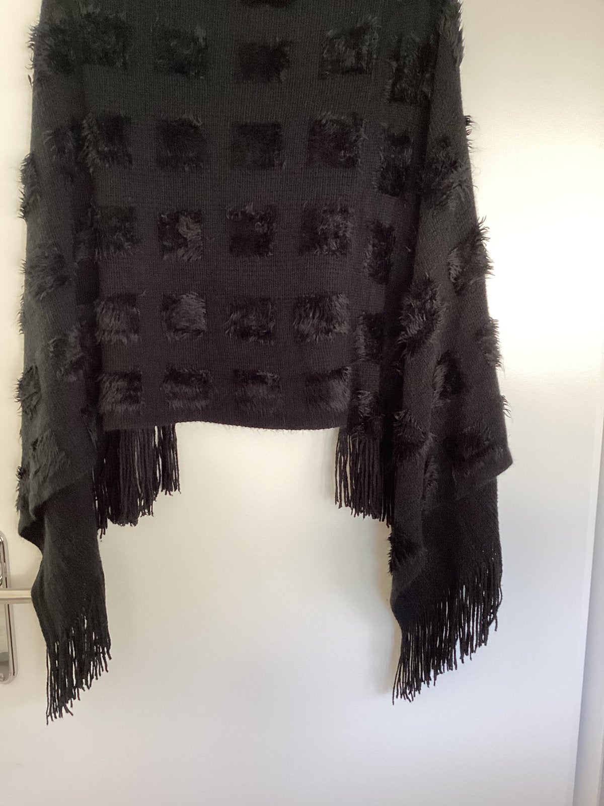 Poncho, Verzenden, Nieuw, Zwart
