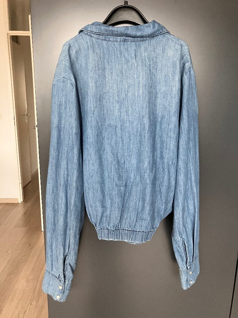 Ba&sh denim blouse maat 0 (XS), Blauw, Ophalen of Verzenden, Zo goed als nieuw, Ba&sh
