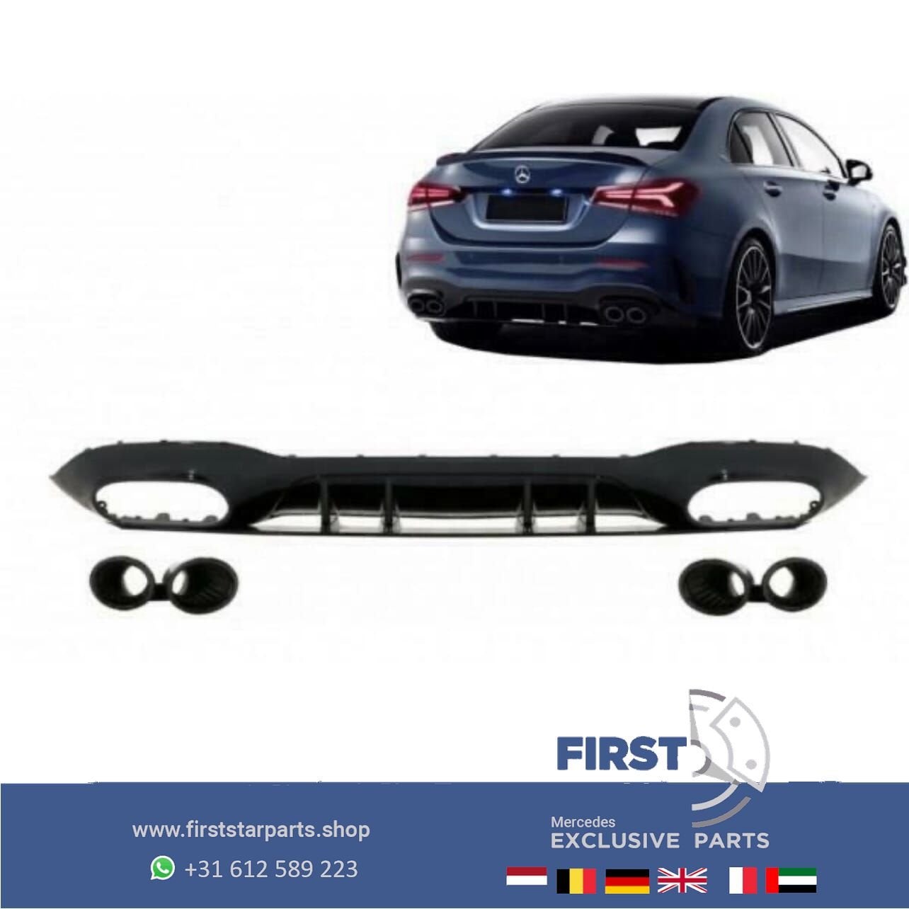 V177 W177 A45s AMG DIFFUSER + UITLAAT SIERSTUKKEN AERO PAKKE, Gebruikt, -, Ophalen of Verzenden, -