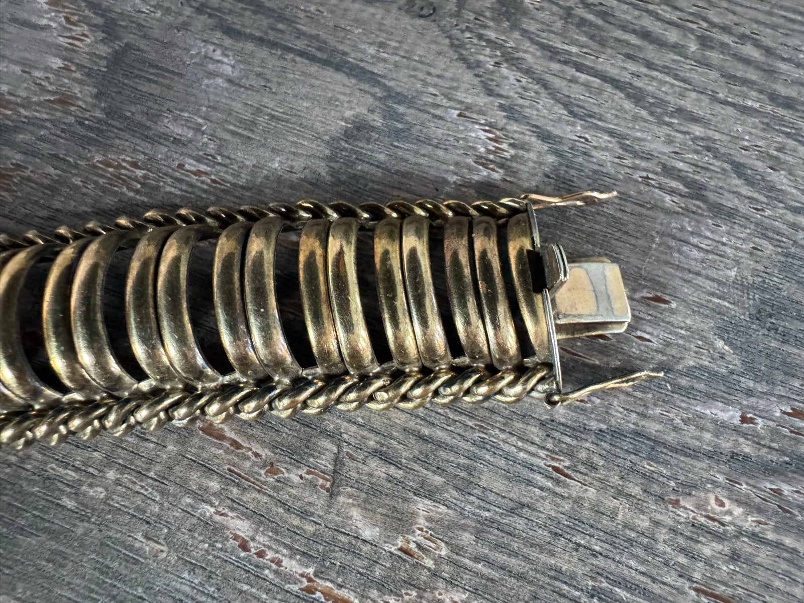 Vintage Schakelarmband amerikaner M, Ophalen of Verzenden, Gebruikt, Overige materialen