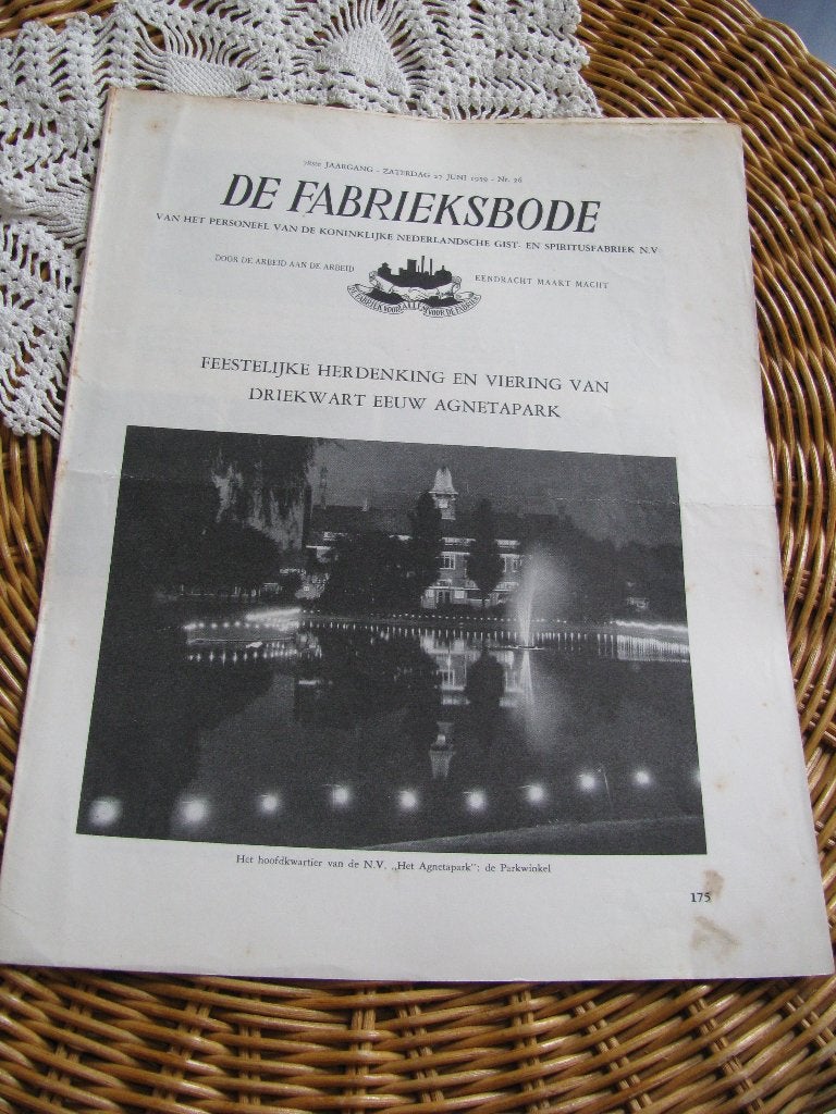Gist & Spiritus fabriek Delft * Fabrieksbode * 17.06.1959, Ophalen of Verzenden, Gelezen