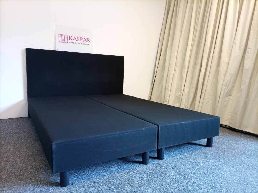 Zwart bed / boxspring 160x200. Leveren mogelijk, Huis en Inrichting, Slaapkamer | Bedden, Gebruikt, Www.KasparWinkel.nl, Tweepersoons