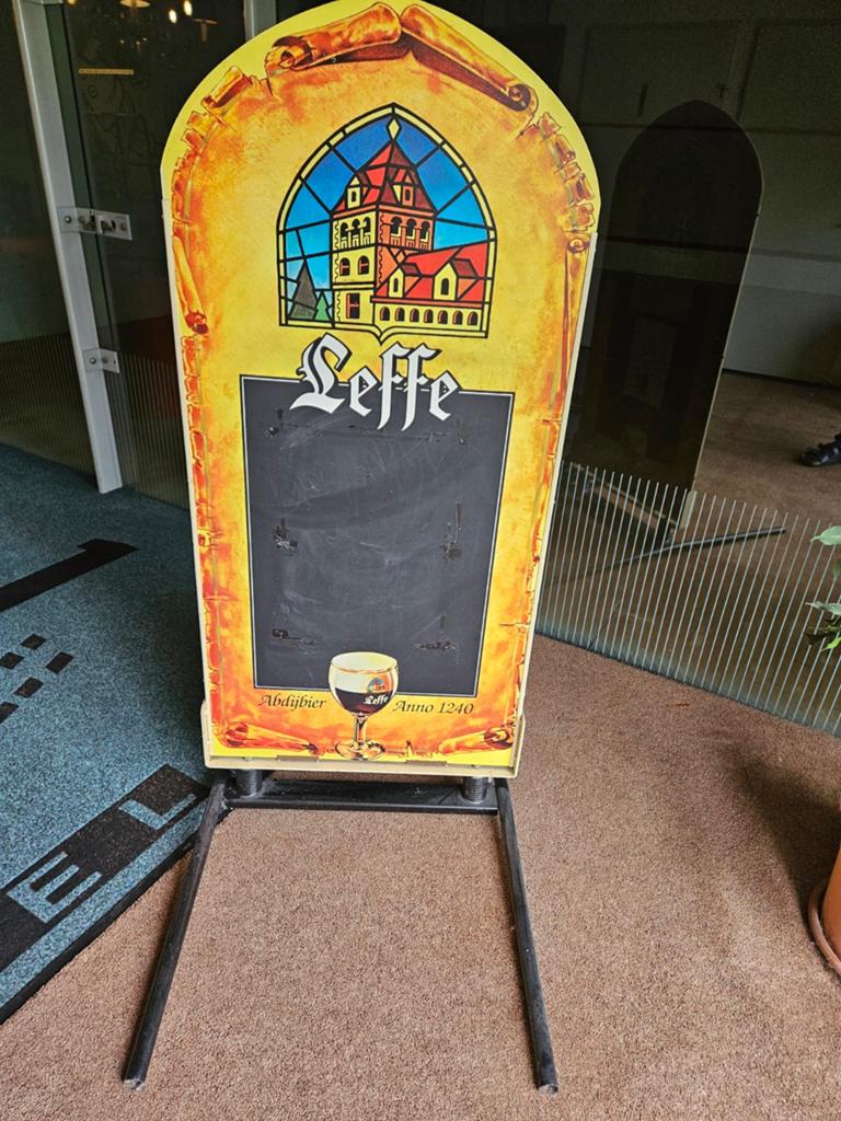 Vintage Leffe Abdijbier krijtbord reclamebord (30 jaar oud), Ophalen