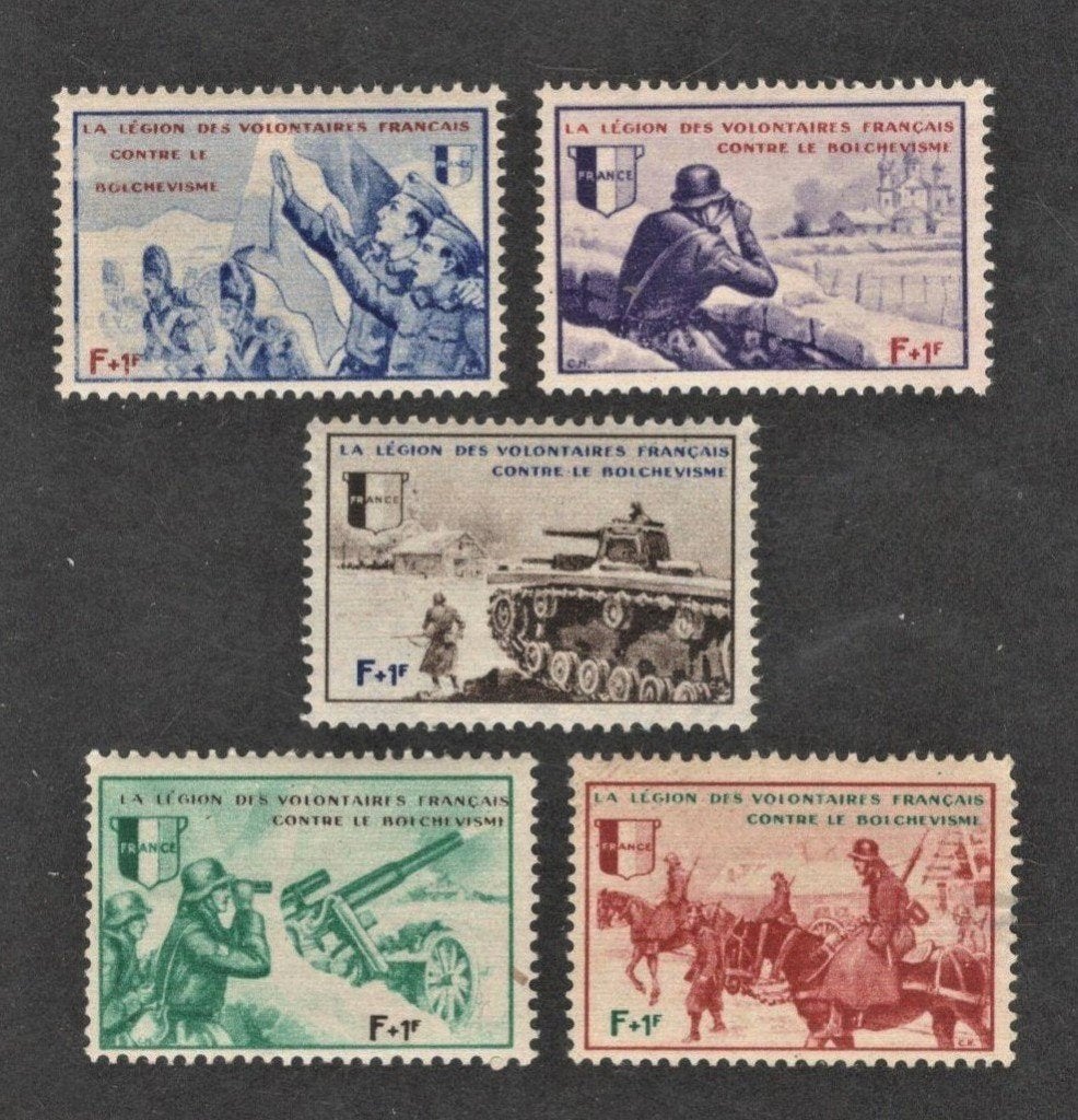 1941 OOSTFRONT FRANS-LEGIOEN serie-Tweede Wereldoorlog, Ophalen of Verzenden, Postfris