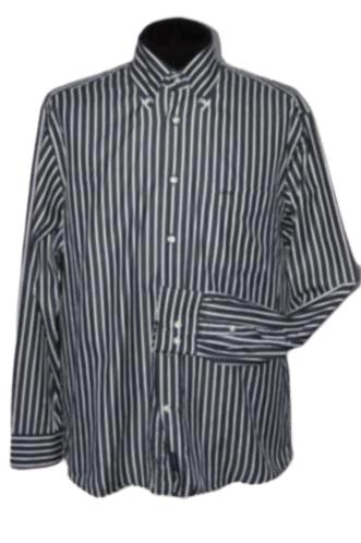 Mc. Gregor gestreept overhemd, shirt, blauw/wit, Mt. L, Zo goed als nieuw, Halswijdte 41/42 (L), Verzenden, McGregor