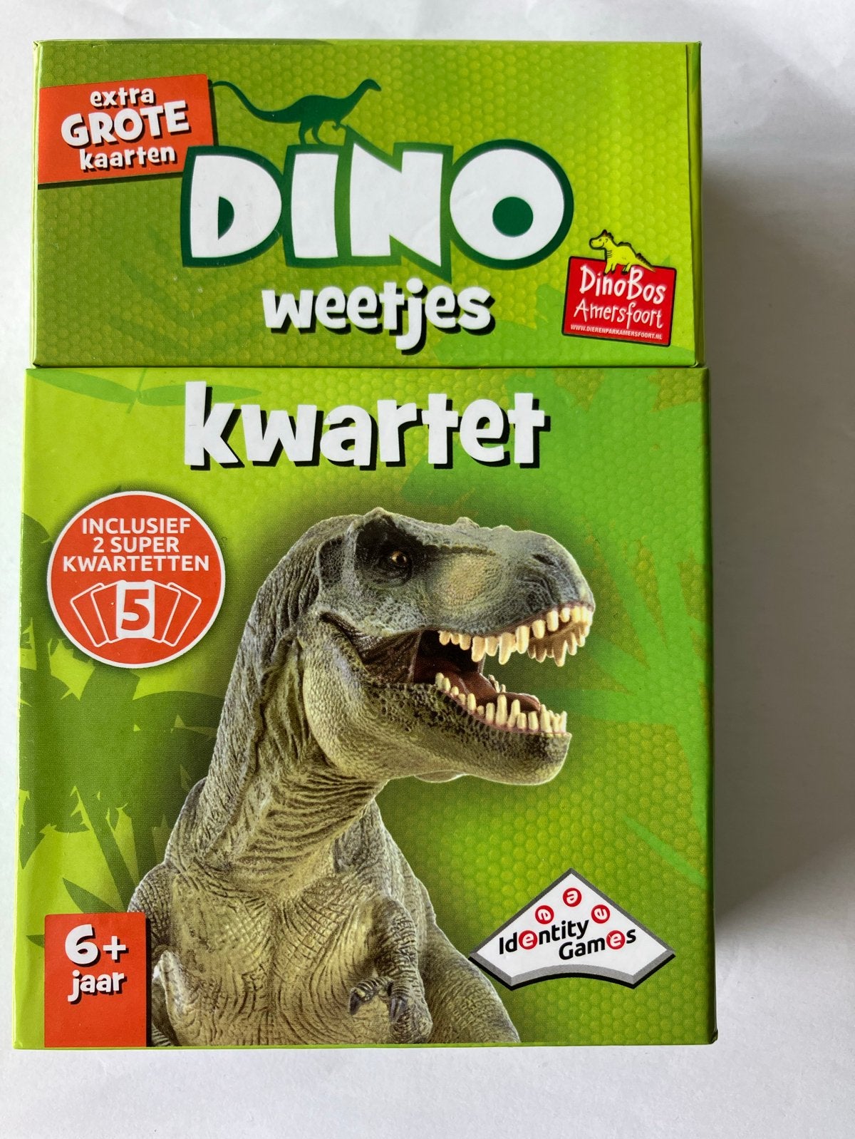 Dino Weetjes Kwartet - Extra Grote Kaarten, Drie of vier spelers, Ophalen, Nieuw