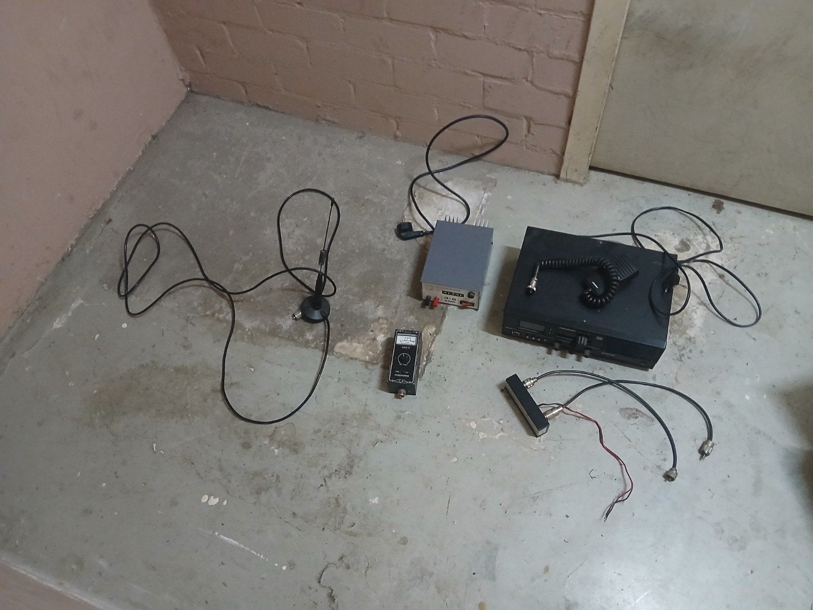 CB Radio Set met Voeding, SWR-meter, Versterker, Ophalen of Verzenden, Gebruikt, Zender en Ontvanger