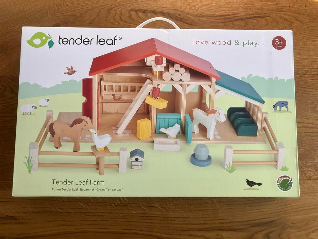 Tender Leaf Farm Houten Speelset - Nieuw in Doos, Kinderen en Baby's, Ophalen of Verzenden, 10 tot 50 stukjes, Zo goed als nieuw