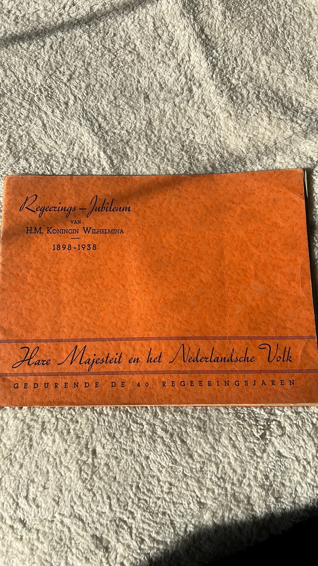 Regeerings-jubileum album van H.M. Koningin Wilhelmina, Ophalen of Verzenden, Gebruikt, Tijdschrift of Boek