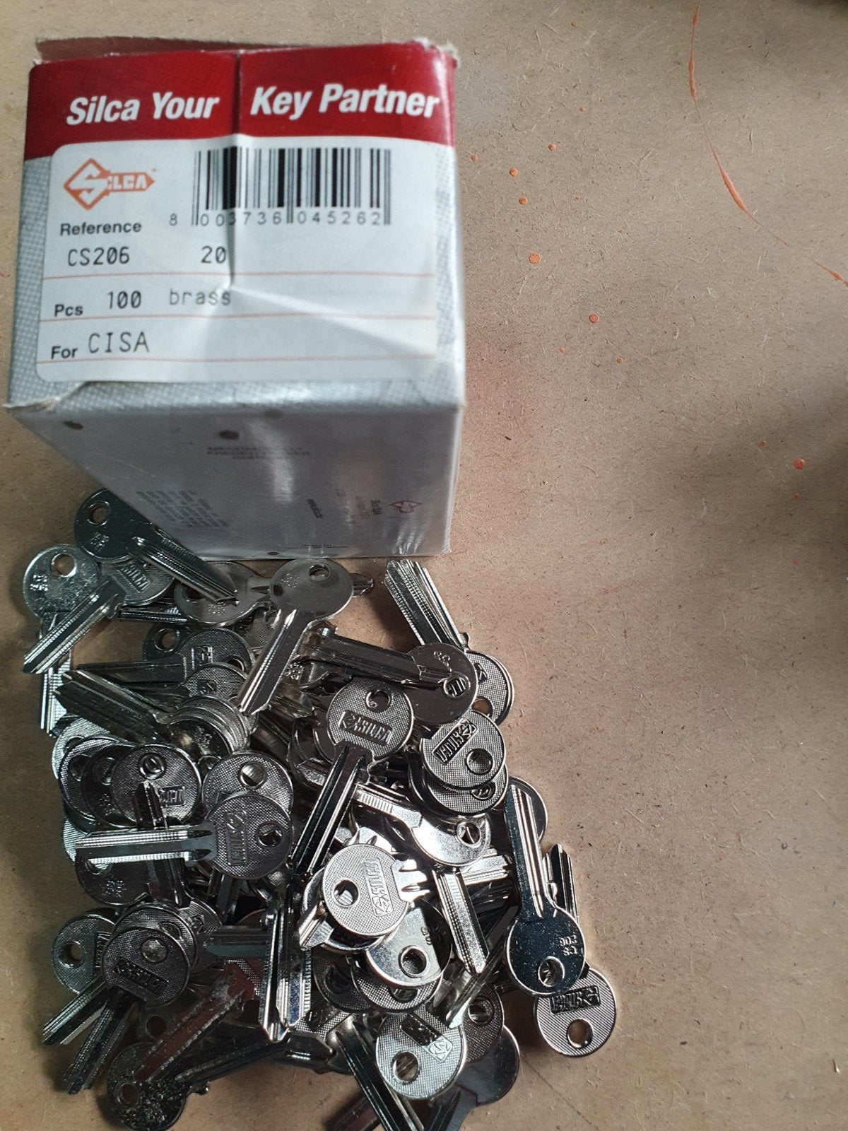 Silca CS206 Sleutels voor CISA sloten - 75 stuks, Ophalen of Verzenden, Nieuw, Koper of Messing, Slot