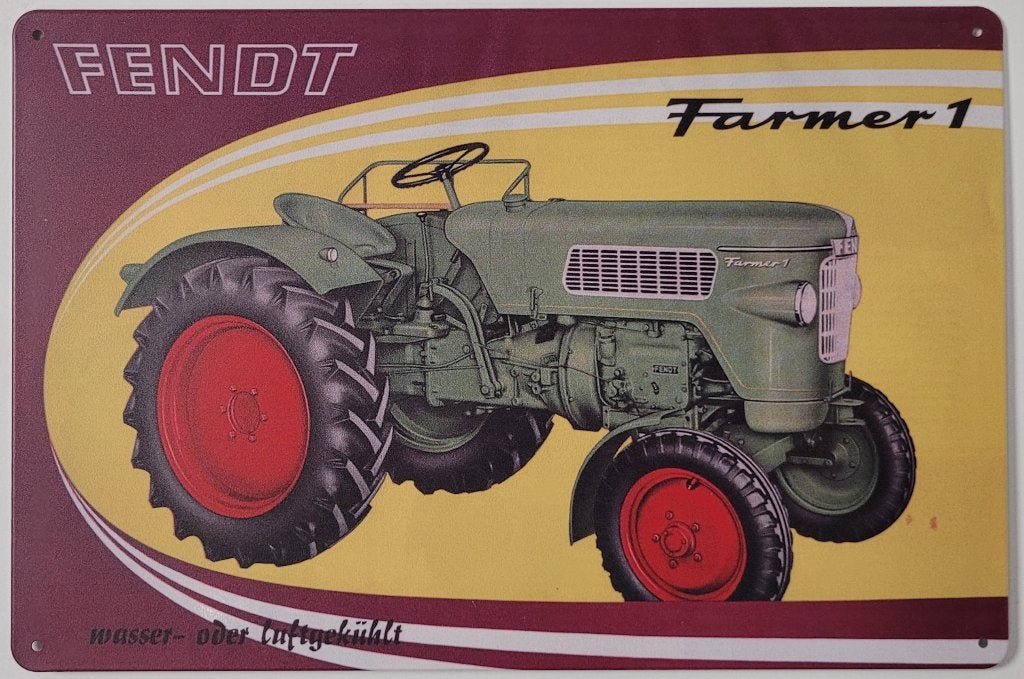 Fendt Farmer 1 tractor reclamebord van metaal wandbord deco, Verzamelen, Reclamebord, Info@deconoord.nl, Deco Noord, Nieuw