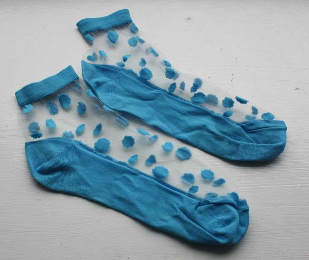 Nieuwe blauw doorzichtige sokken mt 38-39 Bonnie Doon, Sokken en Kniesokken, Blauw, Maat 35 t/m 38, Nieuw