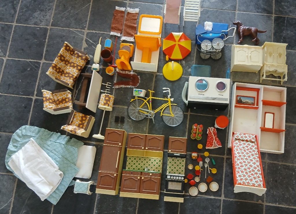 Vintage poppenspullen van Cindy / Barbie / Fleur, Verzamelen, Poppen, Ophalen of Verzenden, Gebruikt, Accessoires
