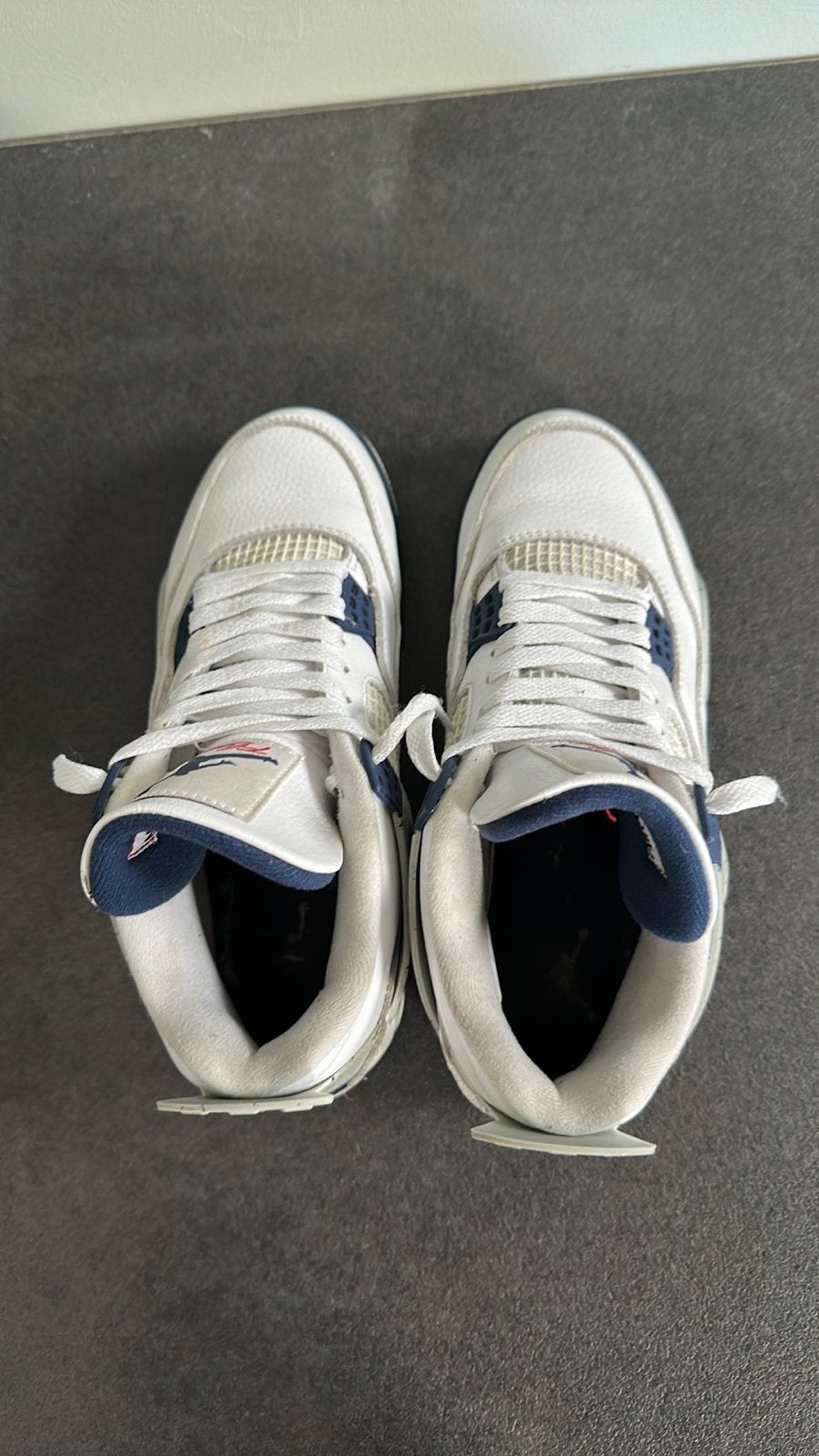 Nike Air Jordan 4 Retro 'Navy Blue' - Maat 42, Kleding | Heren, Schoenen, Zo goed als nieuw, Sneakers of Gympen, Blauw, Ophalen of Verzenden