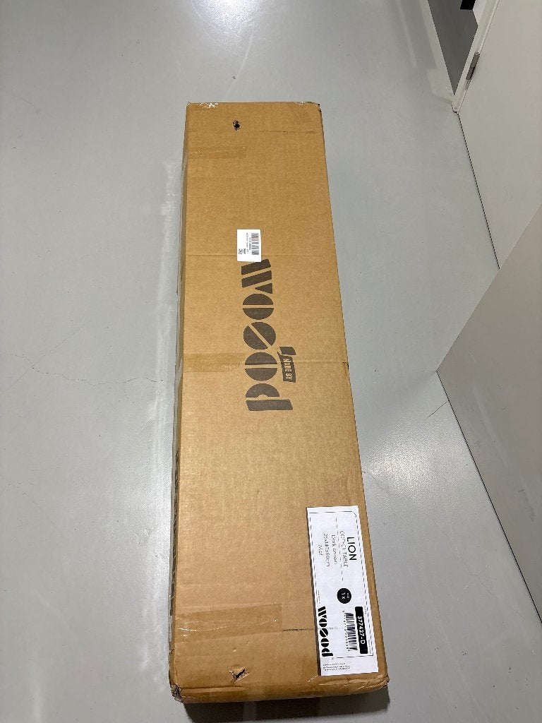 WOOOD Lion Salontafel - MDF - Donkerbruin - 25x140x60, Huis en Inrichting, Verzenden, Rond, Nieuw, Hout