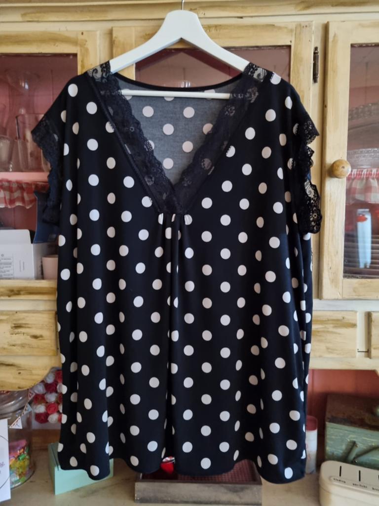 Tops met kant, Curved Angels, Zwart, Zo goed als nieuw, Shirt of Top