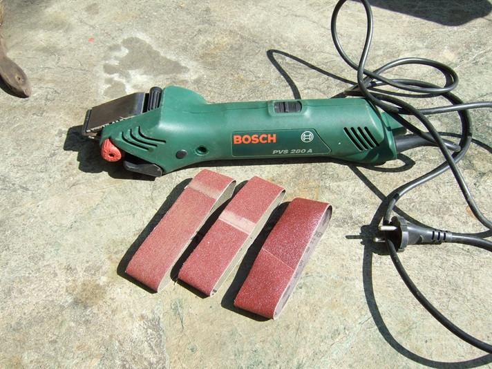 Bosch PVS 280 A bandschuurmachine, Doe-het-zelf en Verbouw, Gereedschap | Schuurmachines, Ophalen of Verzenden, Gebruikt, 600 tot 1200 watt