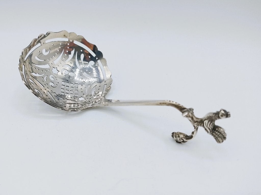 Zilveren strooilepel, J. van de Dussen, Schoonhoven, 1919, Verzenden, Zilver