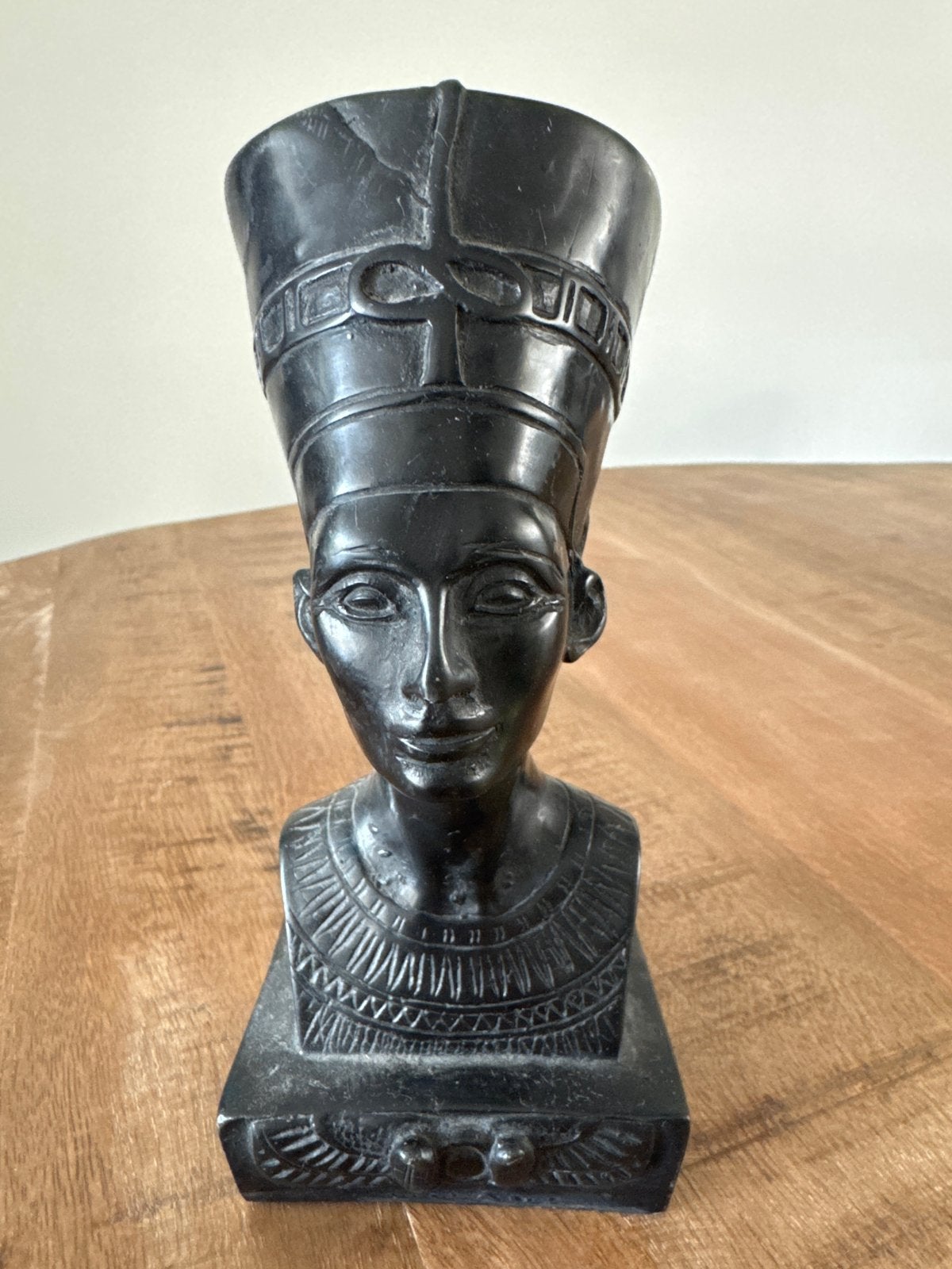 Buste van Nefertiti - Zwart decoratief beeld, Ophalen of Verzenden
