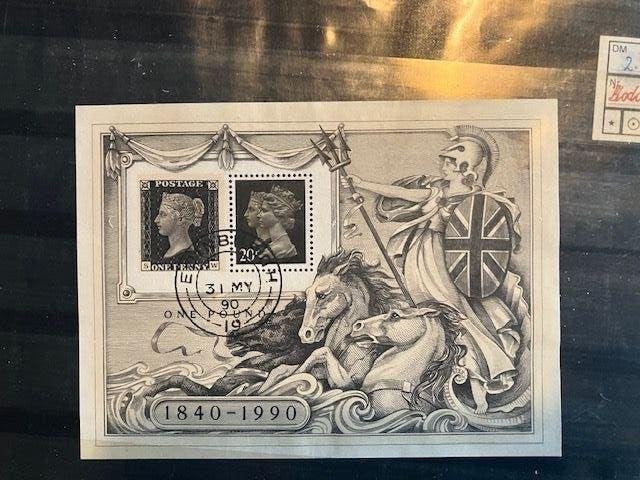 GB Anniv. Penny Black, Verzenden, Gestempeld