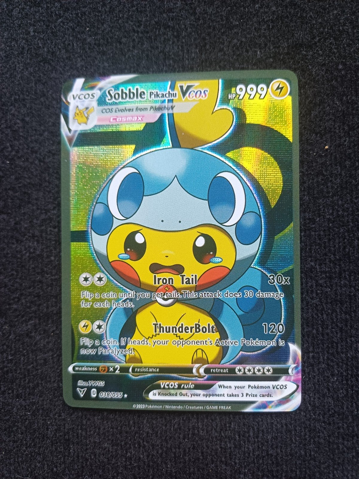 Pokémon Sobble Pikachu Vcos, Ophalen of Verzenden, Losse kaart