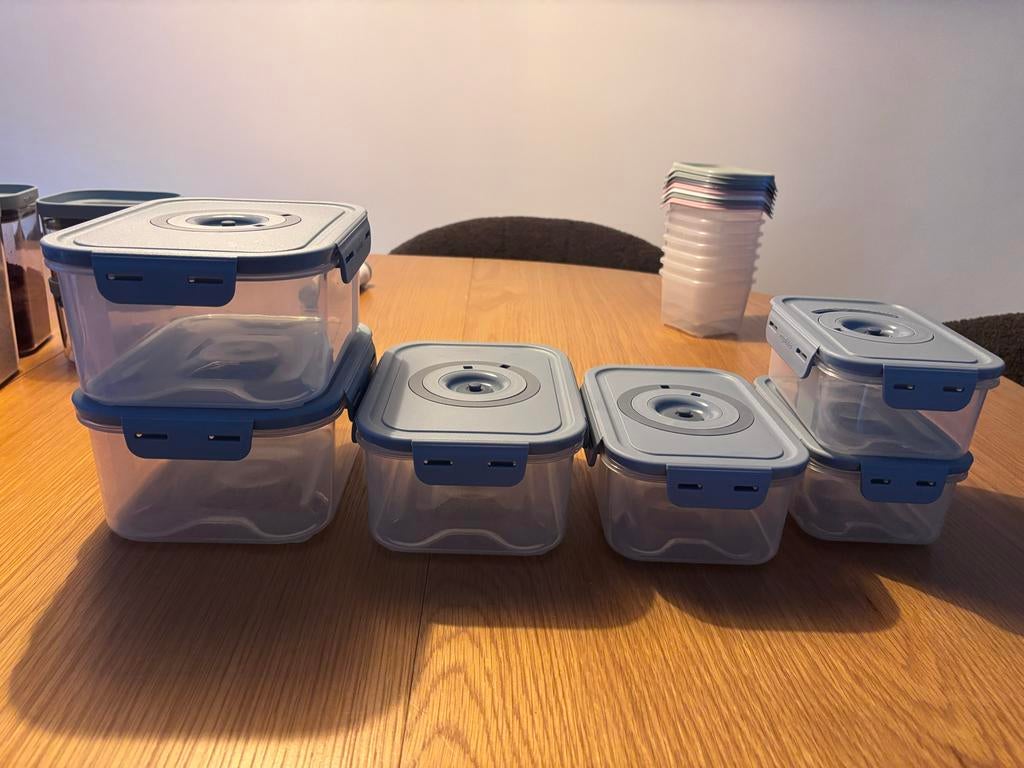 Royal VKB bewaarbakjes set > 25 stuks, Huis en Inrichting, Kunststof, Ophalen of Verzenden, Zo goed als nieuw, Voorraadpot