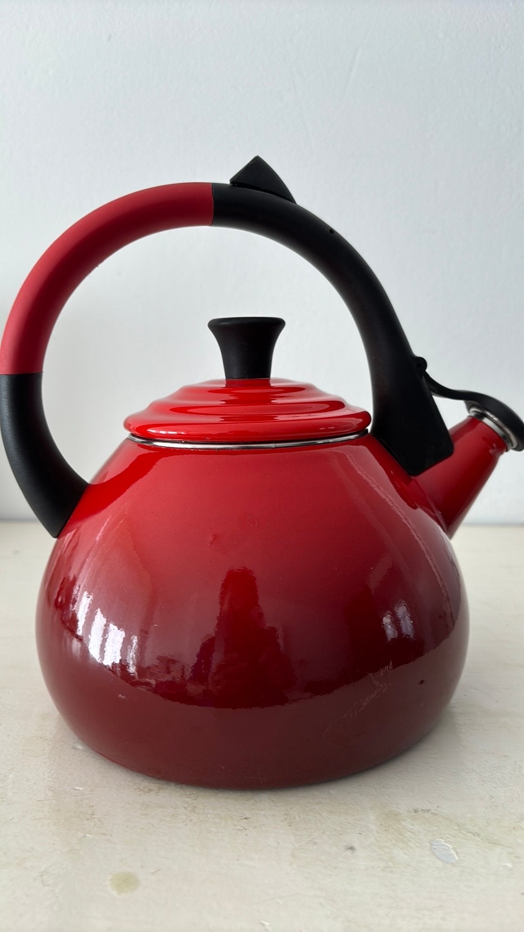 Le Creuset fluitketel, Ophalen of Verzenden, Gebruikt