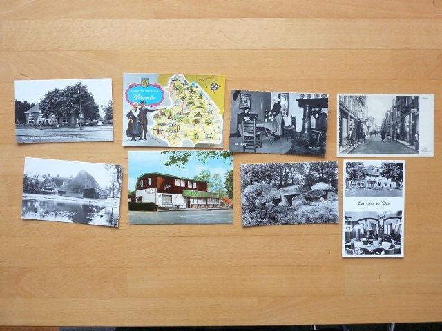 7 ansichten Drenthe, 1x Overijssel, Ophalen of Verzenden, Gelopen, Drenthe