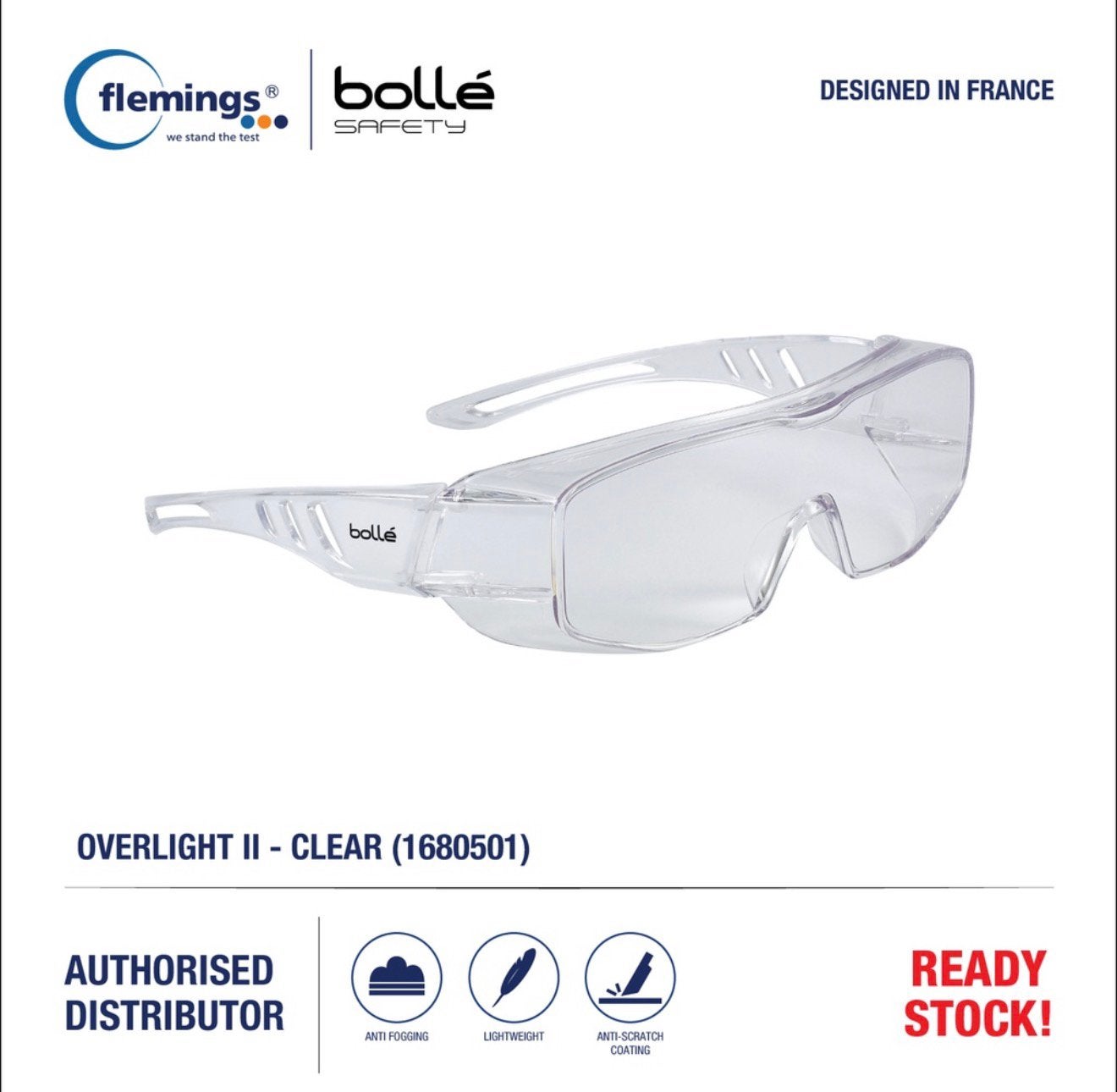 Bolle Overlight II - doos met 7 veiligheidsbril veiligheid, P, P, P, Nieuw
