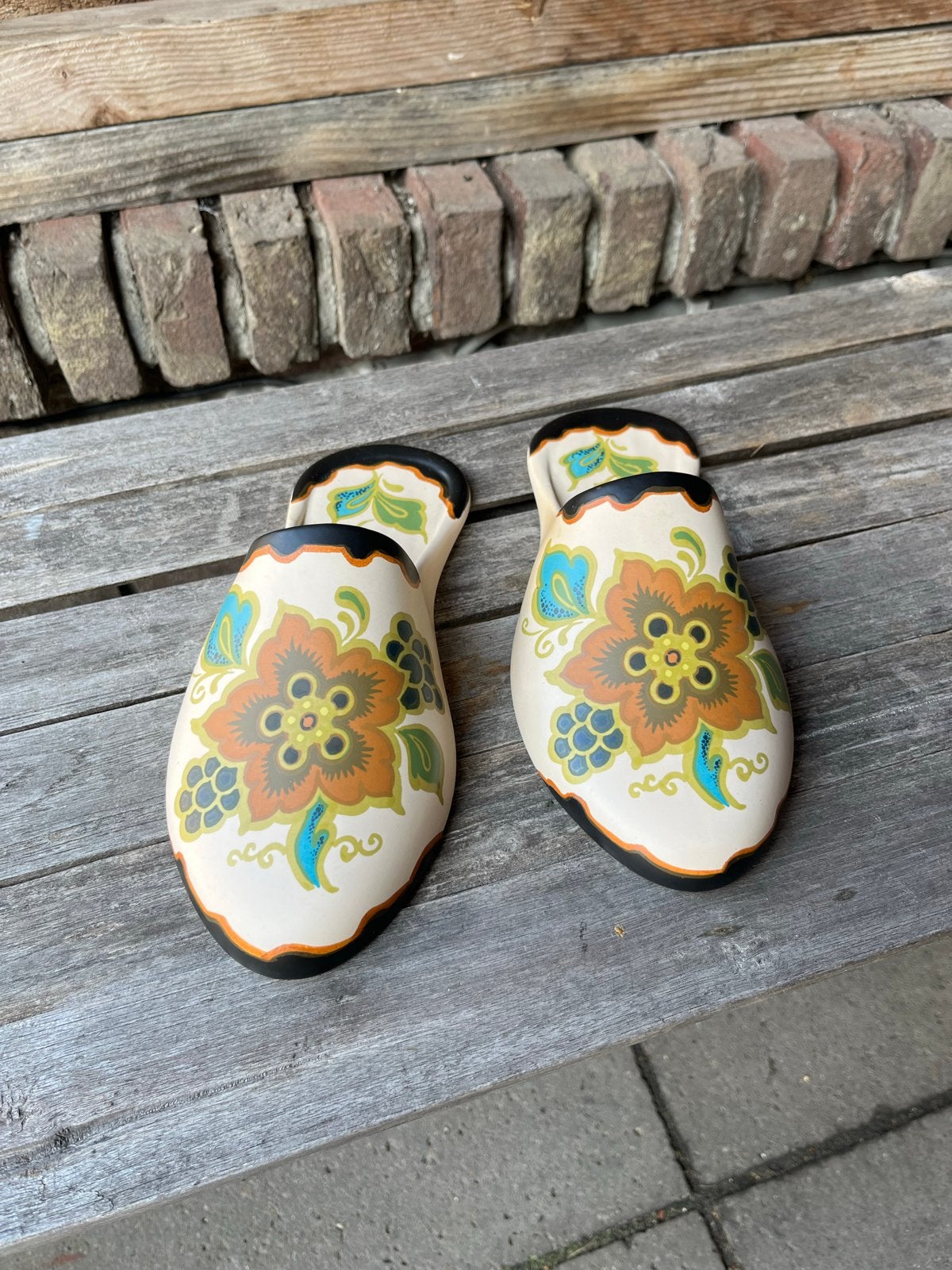 Vintage Modica Gouda-Plateel Klompjes - Handgeschilderd, Ophalen of Verzenden