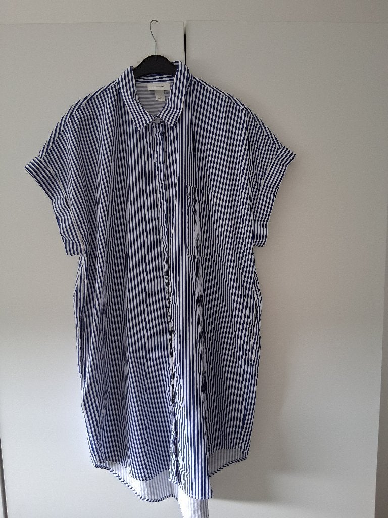 Monki strepen jurk mt.M, Kleding | Dames, Blauw, Zo goed als nieuw, Knielengte, Monki