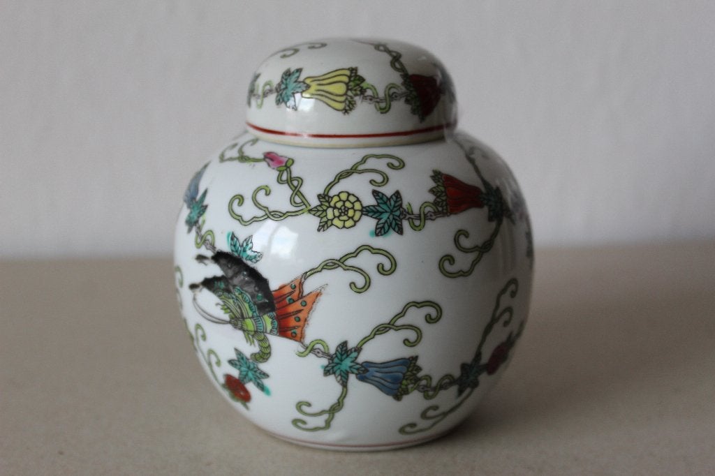Originele Chinese Gemberpot van Porselein - 13cm, Ophalen of Verzenden