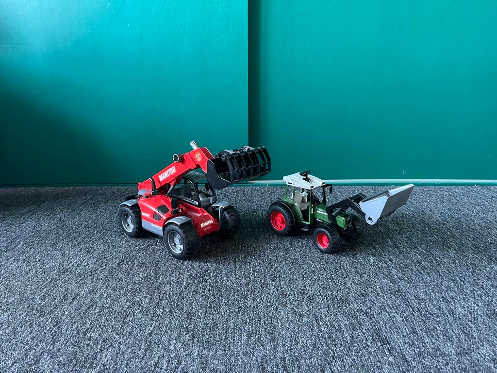 Bruder Verreiker & Tractor Speelgoed, Kinderen en Baby's, Speelgoed | Speelgoedvoertuigen, Ophalen, Gebruikt