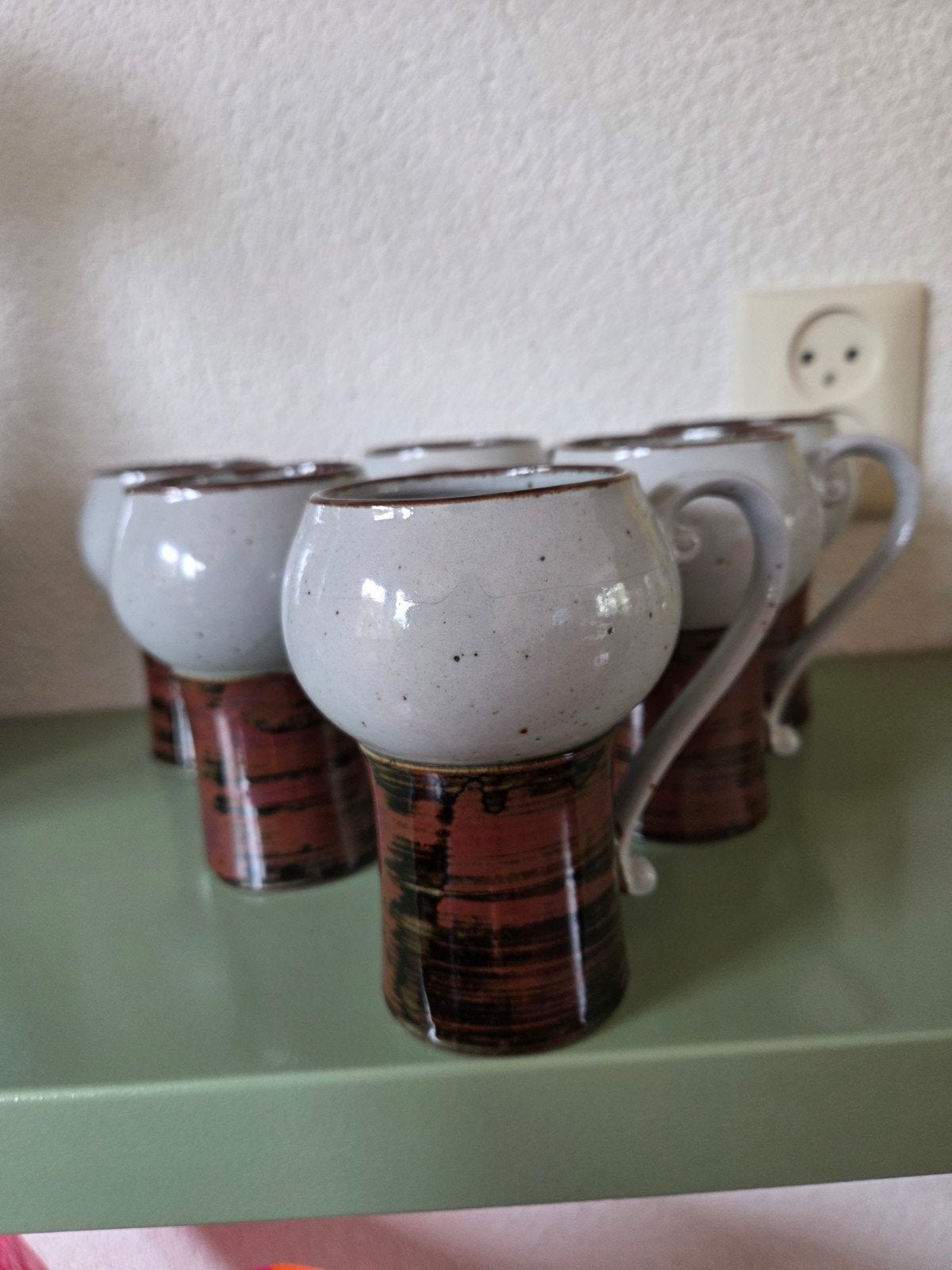 Set van 6 MCM keramische Otagiri mokken, Antiek en Kunst, Ophalen of Verzenden